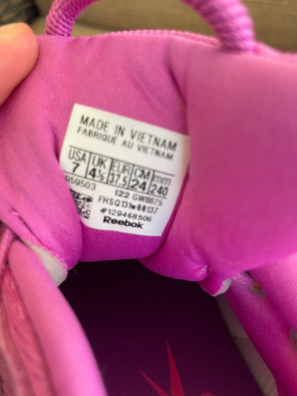 Reebok x Cardi B Classic Leather V2 sneakers purple lilac Ultraberry size   7 - Picture 9 of 9